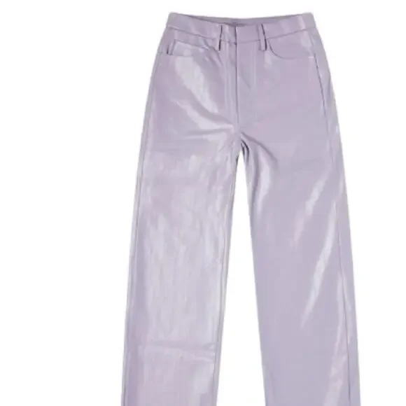 ROTATE Faux Leather Purple Pants New Size 6 retails $234